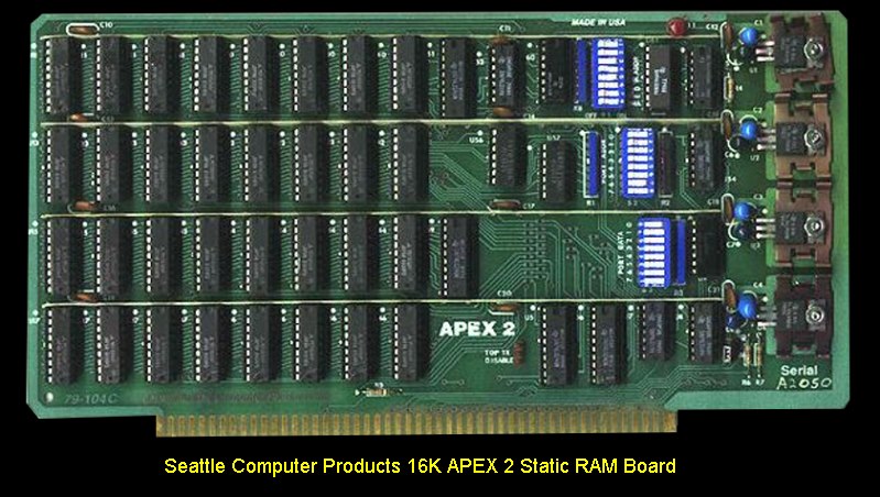 S100 Computers - Seattle Computer Products 16K RAM board